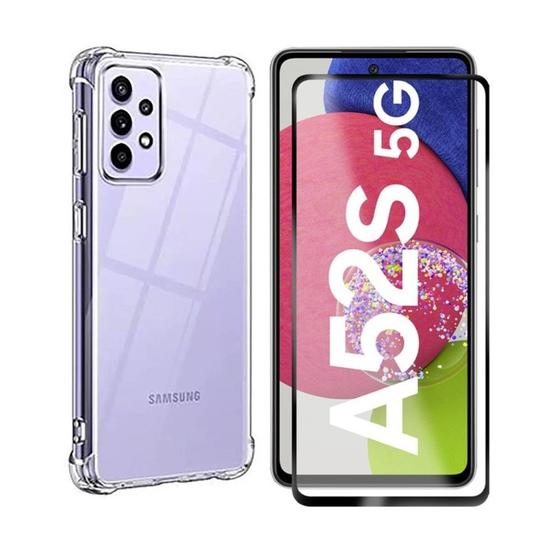 Imagem de Capa Anti Impacto Transparente + Pelicula de Vidro 3D para Samsung Galaxy A52S 5G