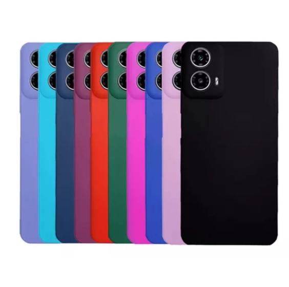 Imagem de Capa Anti Impacto Veludo Colorida Para Motorola Moto G24