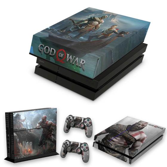 Imagem de Capa Anti Poeira e Skin Compatível PS4 Fat - God Of War B