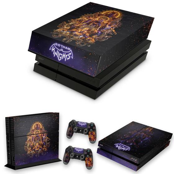 Capa Anti Poeira e Skin Compatível PS4 Fat Gotham Knights Pop Arte