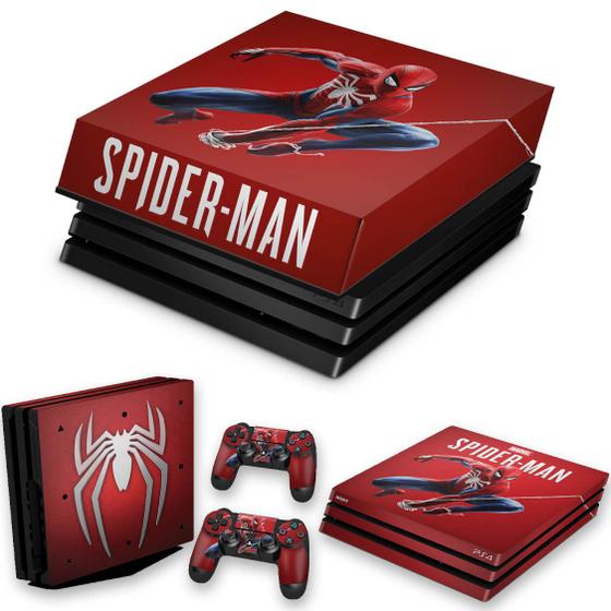 Imagem de Capa Anti Poeira e Skin Compatível PS4 Pro - Homem Aranha Spider-Man