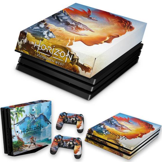 Imagem de Capa Anti Poeira e Skin Compatível PS4 Pro - Horizon Forbidden West