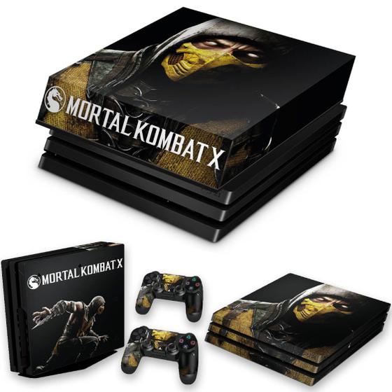 Imagem de Capa Anti Poeira e Skin Compatível PS4 Pro - Mortal Kombat X