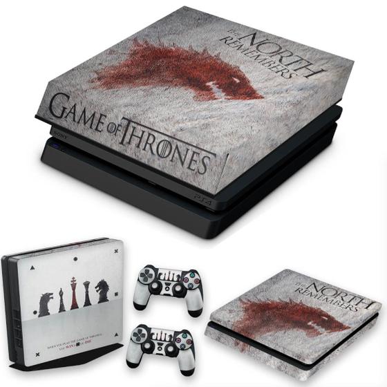 Imagem de Capa Anti Poeira e Skin Compatível PS4 Slim - Game Of Thrones A