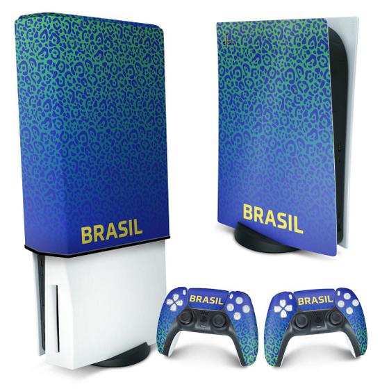 Imagem de Capa Anti Poeira e Skin Compatível PS5 - Brasil