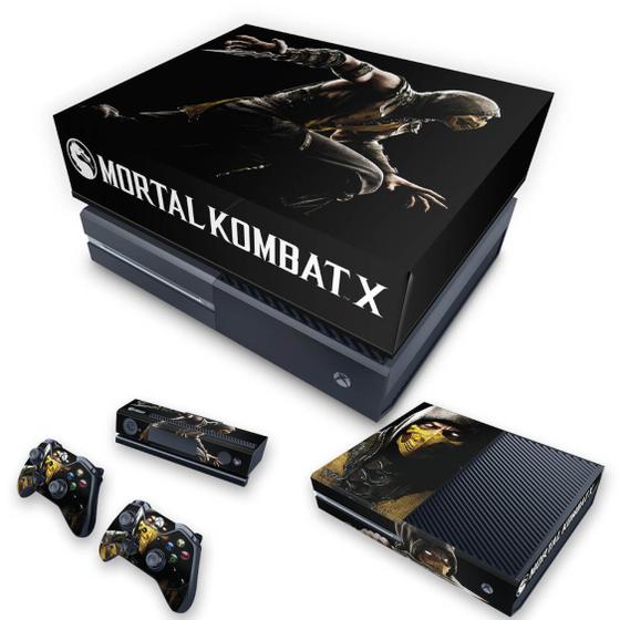 Imagem de Capa Anti Poeira e Skin Compatível Xbox One Fat - Mortal Kombat X