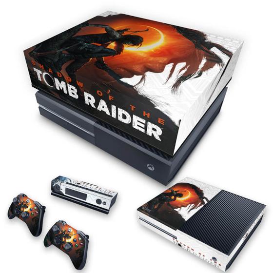 Imagem de Capa Anti Poeira e Skin Compatível Xbox One Fat - Shadow Of The Tomb Raider