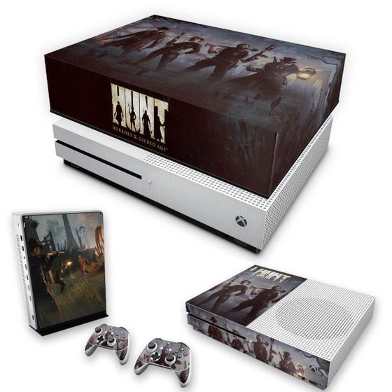 Imagem de Capa Anti Poeira e Skin Compatível Xbox One S Slim - Hunt: Horrors Of The Gilded Age