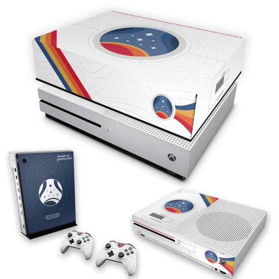 Imagem de Capa Anti Poeira e Skin Compatível Xbox One S Slim - Starfield Edition