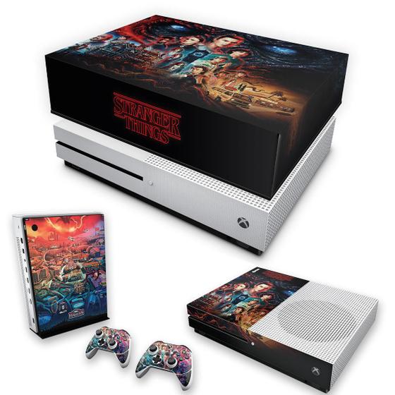 Imagem de Capa Anti Poeira e Skin Compatível Xbox One S Slim - Stranger Things