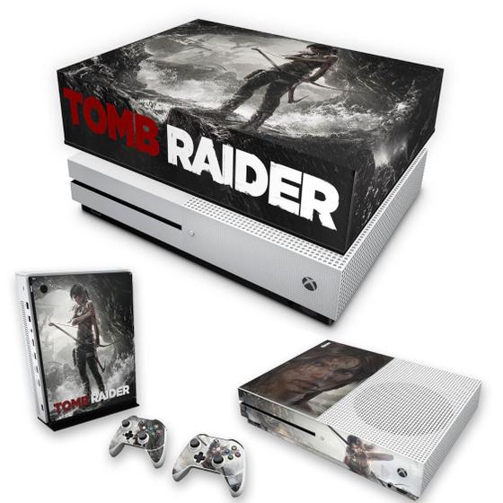 Imagem de Capa Anti Poeira e Skin Compatível Xbox One S Slim - Tomb Raider