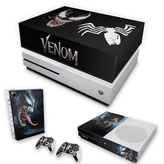 Imagem de Capa Anti Poeira e Skin Compatível Xbox One S Slim - Venom