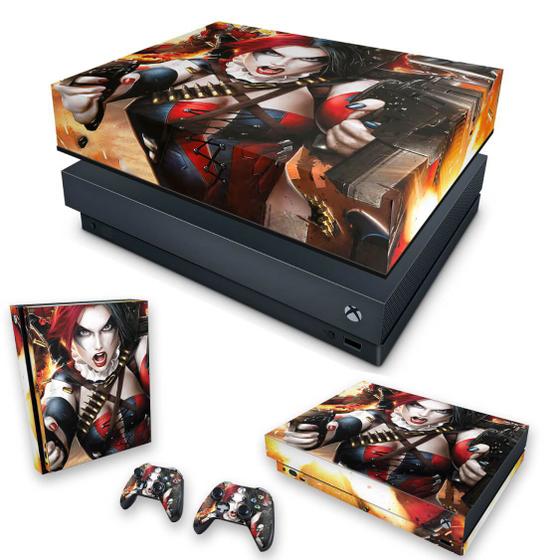 Imagem de Capa Anti Poeira e Skin Compatível Xbox One X - Arlequina Harley Quinn B