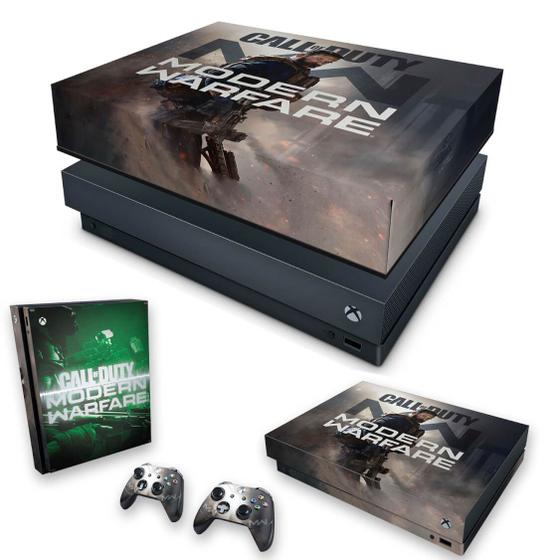 Imagem de Capa Anti Poeira e Skin Compatível Xbox One X - Call Of Duty Modern Warfare