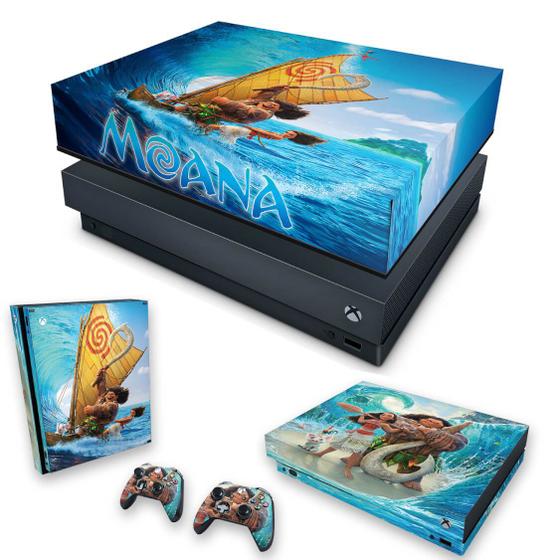 Imagem de Capa Anti Poeira e Skin Compatível Xbox One X - Disney Moana