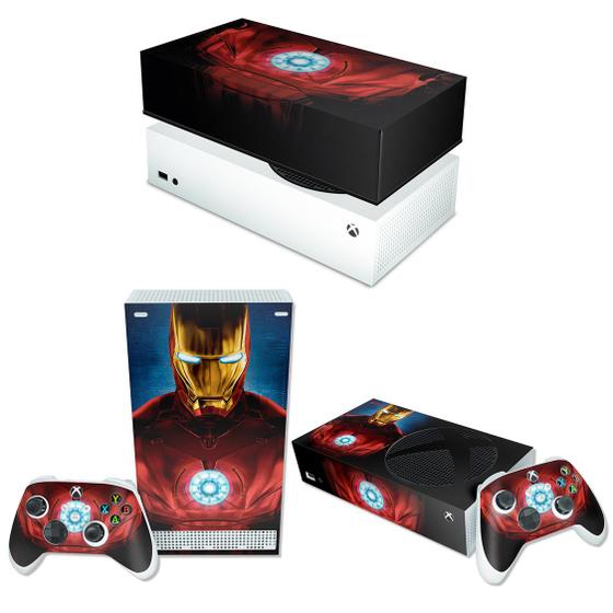 Imagem de Capa Anti Poeira e Skin Compatível Xbox Series S - Iron Man Homem De Ferro