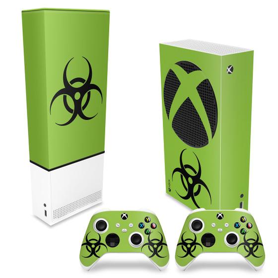 Imagem de Capa Anti Poeira e Skin Compatível Xbox Series S Vertical  - Biohazard Radioativo