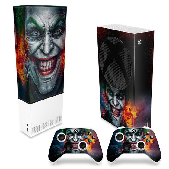 Imagem de Capa Anti Poeira e Skin Compatível Xbox Series S Vertical  - Coringa Joker