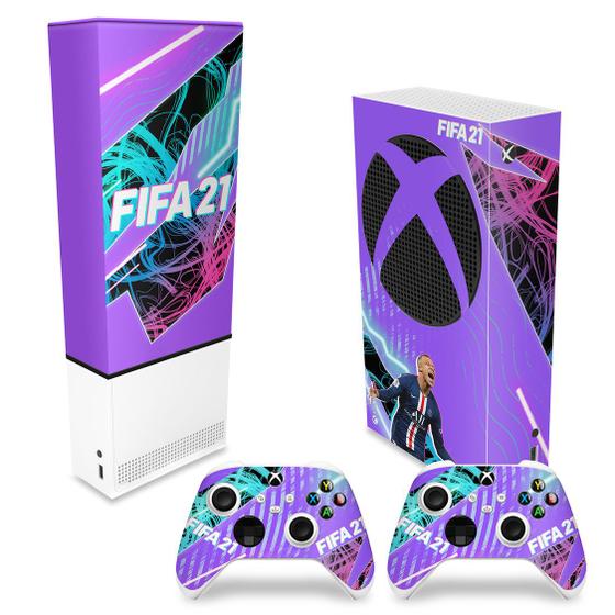 Imagem de Capa Anti Poeira e Skin Compatível Xbox Series S Vertical  - FIFA 21