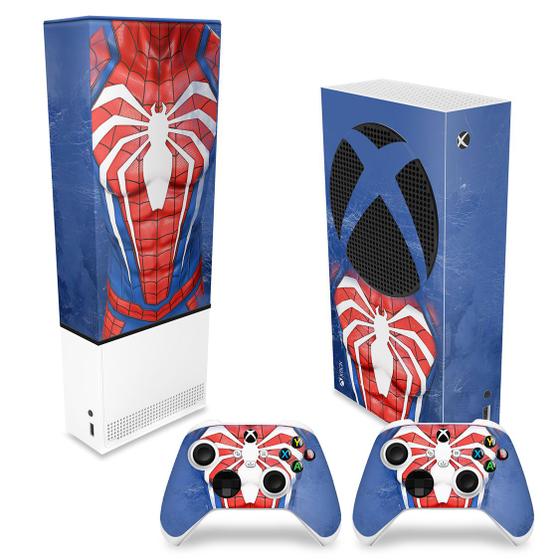 Imagem de Capa Anti Poeira e Skin Compatível Xbox Series S Vertical  - Spider-Man Homem Aranha 2