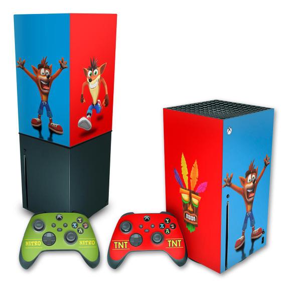 Imagem de Capa Anti Poeira e Skin Compatível Xbox Series X - Crash Bandicoot