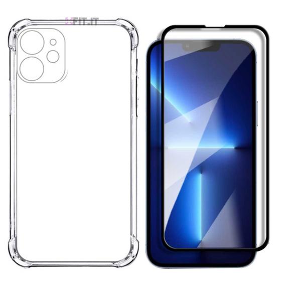 Imagem de Capa Anti-queda Compatível com iPhone 14 + Película 3D Vidro