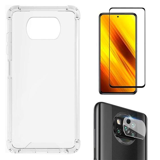 Imagem de Capa Anti Quedas Compatível Xiaomi Poco X3 + Película 5D Cerâmica + Película Câmera