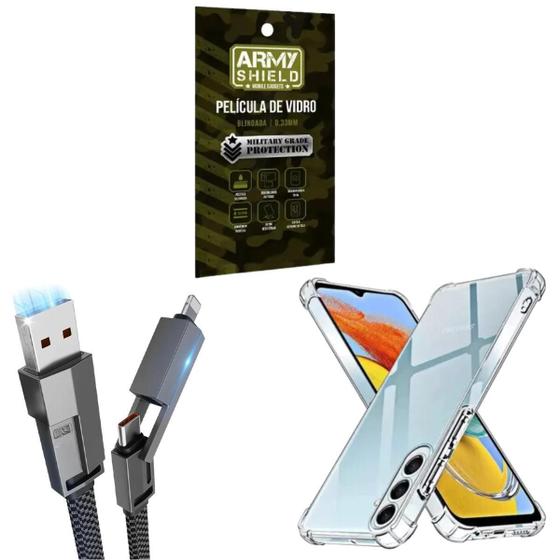 Imagem de Capa Antishock Galaxy A35 + Cabo Tipo-C 4 Em 1 +Pelicula