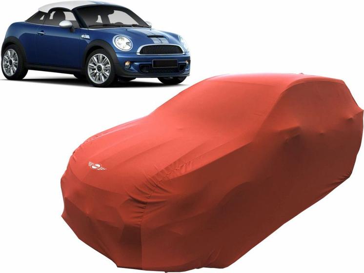 Imagem de Capa Automotiva De Tecido Cor Vermelha Mini Cooper Coupé Jcw