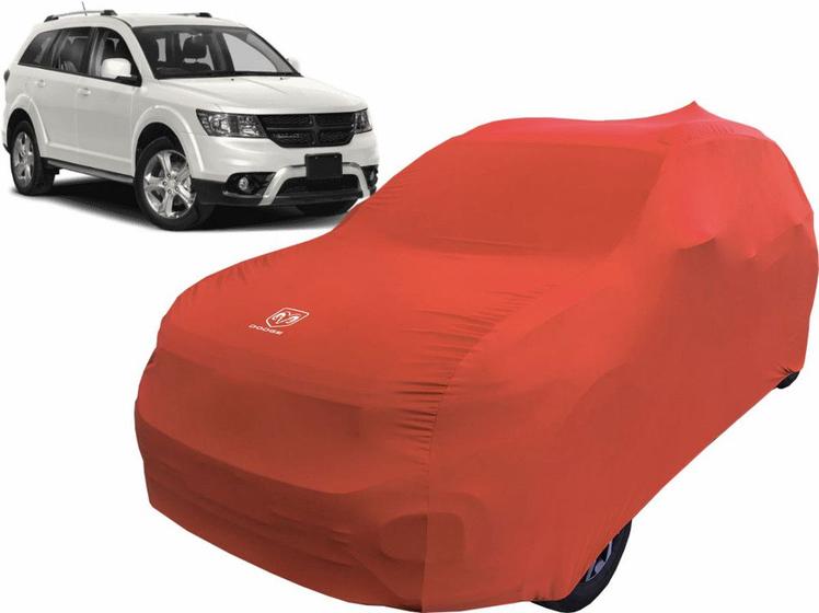 Imagem de Capa Automotiva Dodge Journey Tecido Helanca Cor Vermelha