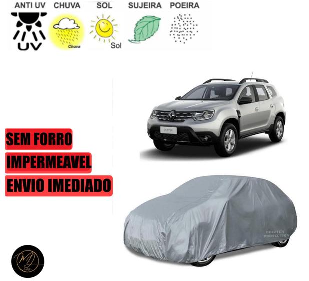 Imagem de Capa Automotiva para cobrir Carro DUSTER SEM FORRO G - Impermeável e Total Proteção