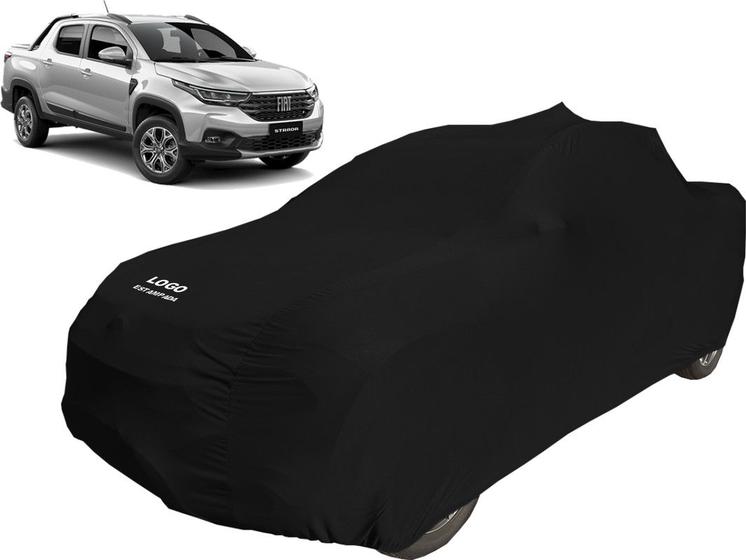 Imagem de Capa Automotiva Para Fiat Strada Tecido Helanca Lycra