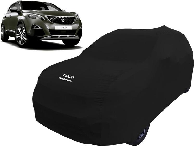 Imagem de Capa Automotiva Peugeot 3008 Tecido Helanca Cor Preta