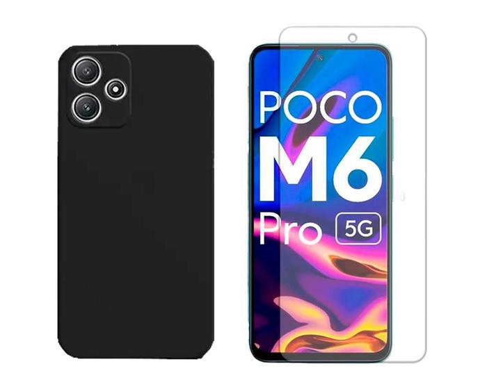 Imagem de Capa Aveludada Compativel Com Xiaomi Poco M6 Pro + Pelicula Hidrogel