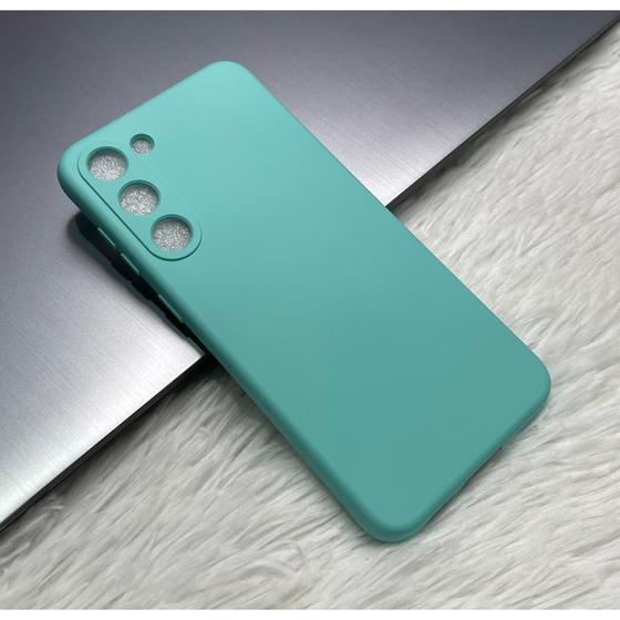 Imagem de Capa Aveludada Compatível Para Samsung S24 Verde-Água