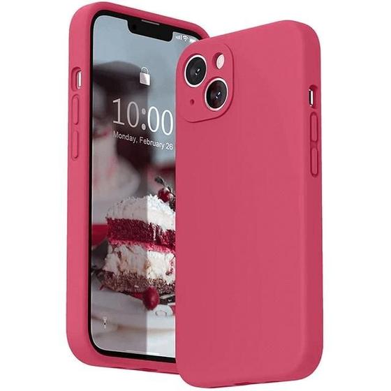 Imagem de Capa Aveludada Silicone Anti Impacto Compativel Com iPhone 15 Todos