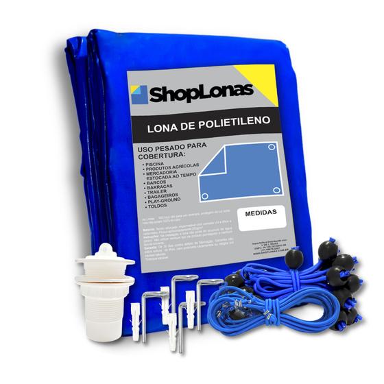 Capa Azul de Proteção Piscina Cobertura - 7x5 Menor preço em Capa Azul de Proteção Piscina Cobertura - 7x5