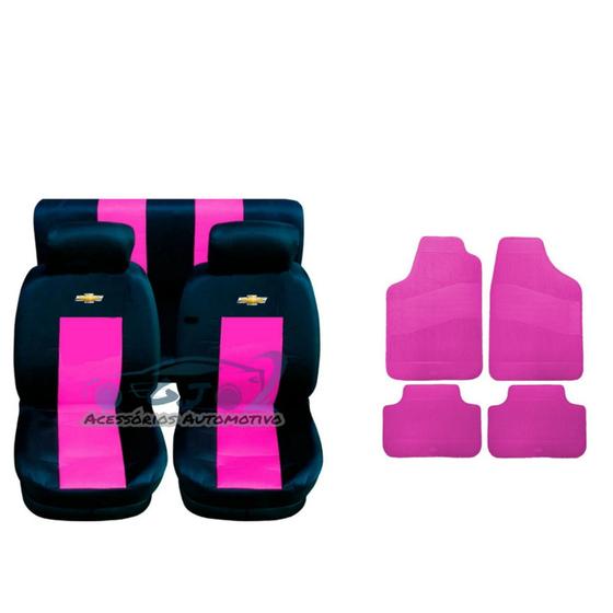 Imagem de capa-banco carro couro rosa+acessorios p omega 2012