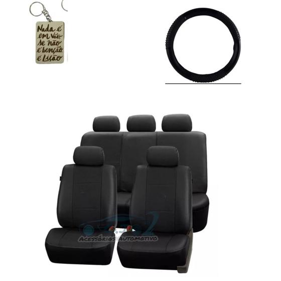 Imagem de Capa banco couro preto + cp volante e mdf Astra Sedan 2006 Elegance Multi 2.0