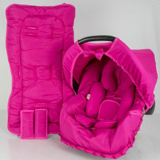 Imagem de Capa bebê conforto+carrinho+redutor - pink