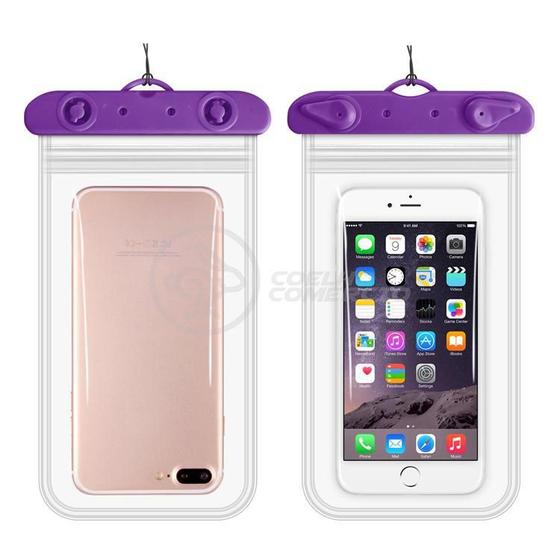 Imagem de Capa Bolsa A Prova Dágua Impermeável Universal Celular Roxo