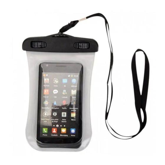 Imagem de Capa Bolsa Impermeável Estanque 2 Travas Telefone Celular Smartphone Tablet Câmera Fotográfica