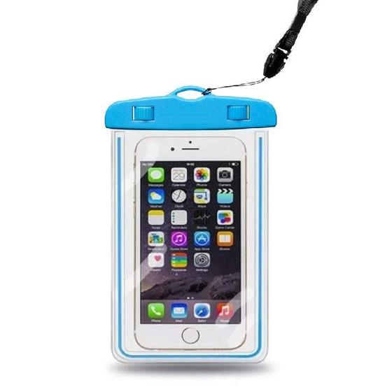 Capa Bolsa para Celulares A Prova D Água Impermeável Universal até 6" Azul Menor preço em Capa Bolsa para Celulares A Prova D Água Impermeável Universal até 6" Azul