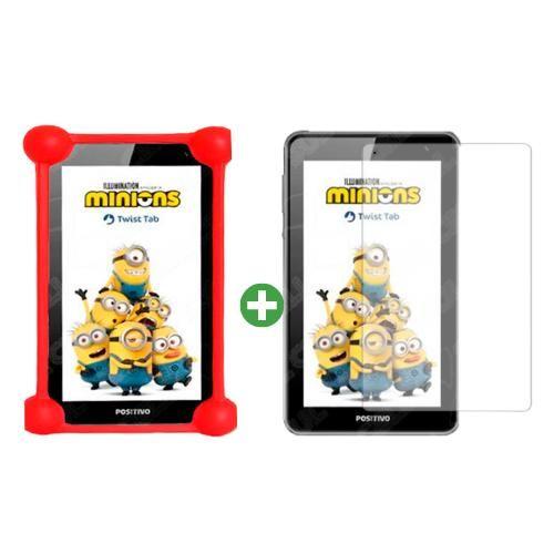 Imagem de Capa Bumper Para Tablet Positivo Minions T770KME + Película 