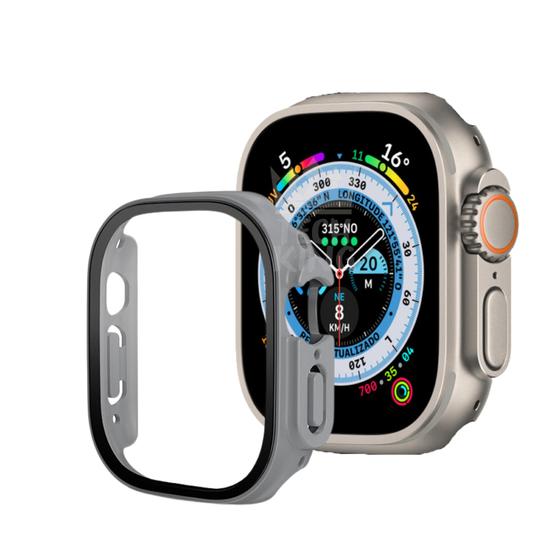 Imagem de capa bumper rigido com vidro embutido aple watch ultra 49mm