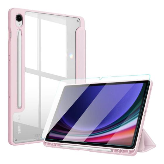 Imagem de Capa c/ Slot p/ Samsung S9 FE 10.9 X516 + Vidro Rosa