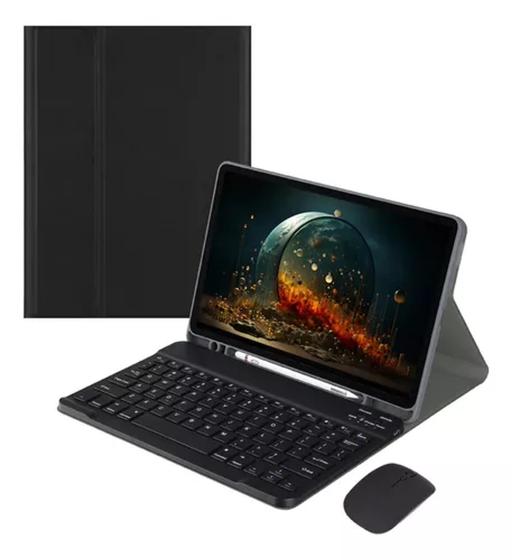 Imagem de Capa C/Teclado Bluetooth + Mouse Emborrachada S6 Lite Imantado E Touchpad