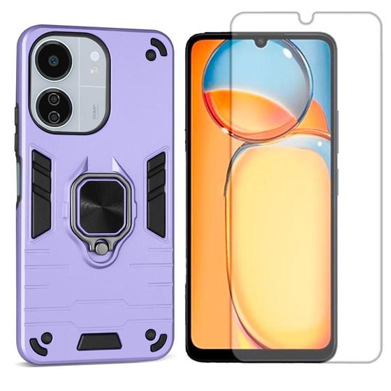 Imagem de Capa Capinha Anel Compativel Com Xiaomi Poco C65 + Pelicula Hidrogel