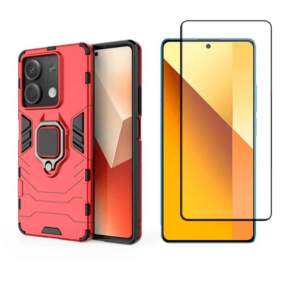 Imagem de Capa Capinha Anel Para Xiaomi Redmi Note 13 5G + Pelicula 9D