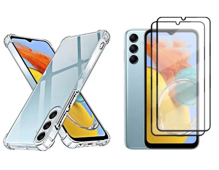Capa Capinha Anti Impacto + 2x Película 3D Para Samsung M14 Menor preço em Capa Capinha Anti Impacto + 2x Película 3D Para Samsung M14